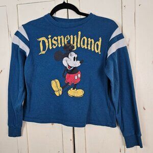 Disneyland Mickey Mouse Sweatshirt Blue Disney Parks Graphic XS